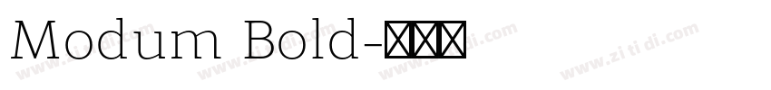 Modum Bold字体转换